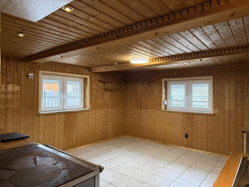 Wohnküche mit Holzofen - 