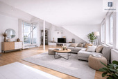 Offener Wohnbereich (KI gestaged) - 4 Zimmer Etagenwohnung zum Kaufen in Köln