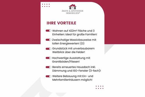 Vorteile - 1 Zimmer Mehrfamilienhaus, Wohnhaus zum Kaufen in Fuldatal