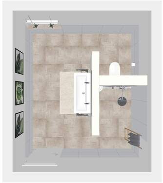 Visualisierung Badfoto ohne Badewanne - 
