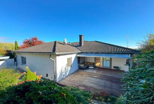 Süd Westterrasse mit Grillplatz teilüberdacht und uneinsehbar - 