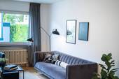 Wohnzimmer mit Garten-Blick - 3 Zimmer Etagenwohnung in Bonn
