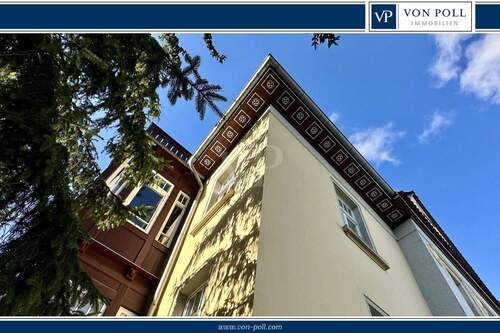 Hausecke mit Denkmaldetails - 3-Raum-Wohnung mit Weitblick ins Stadtzentrum aus Dresden-Plauen