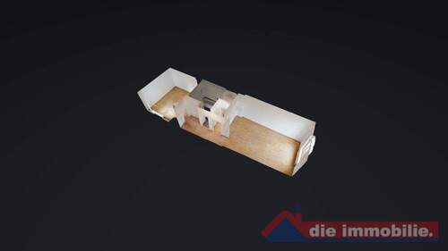 3D-Ansicht - 2 Zimmer Etagenwohnung zur Miete in Magdeburg / Stadtfeld West