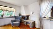 OG - Wohnzimmer mit Holzofen - 