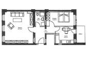 Grundriss - 2 Zimmer Etagenwohnung zur Miete in Dresden