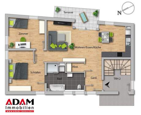 K92289_173_traeaeqkemevkf6l4dmblcjuyv3ib4tf.jpg - 2 Zimmer Terrassenwohnung zur Miete in Kehl