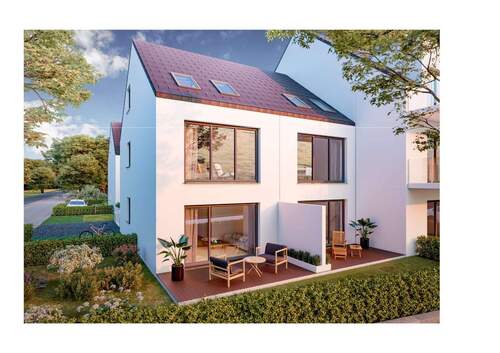 Ansicht RH Gartenseite.jpg - 5 Zimmer Reihenmittelhaus zum Kaufen in Seligenstadt