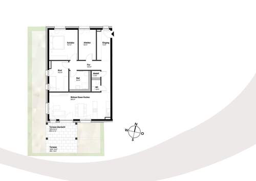 Wohnung H2.0.3 mit Garten - 