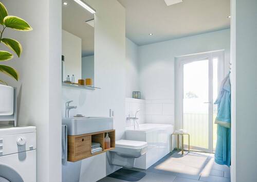 Unverbindliche Innenvisualisierung Badezimmer WE 05 - Etagenwohnung mit 79,50 m&sup2; in Dresden zum Kaufen