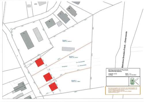 Zerlegungsentwurf - Grundstück in Niederau