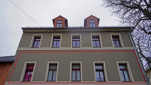 über die volle Länge des Hauses erstreckt sich die Wohnung im 2. Obergeschoss - 2 Zimmer Etagenwohnung zur Miete in Weimar