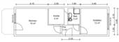 Grundriss - Etagenwohnung mit 42,00 m&sup2; in Zwickau zur Miete