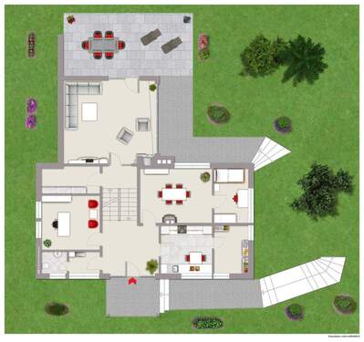 EG Bereich und Wohnzimmer - 