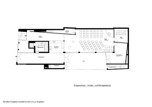 Erdgeschoss Vorder- und Rückgebäude - 