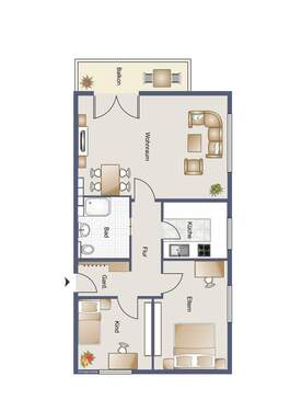 Aufteilung der Fläche - 