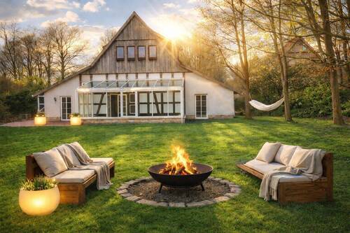 Garten Fachwerkhaus - 