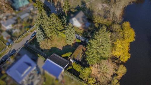 Luftbild Grundstück + See - Grundstück zum Kaufen in Fredersdorf-Vogelsdorf