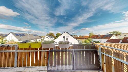 Aussicht Balkon - Raum für Liebe, Lachen und Leben - Dachgeschosswohnung mit Balkon