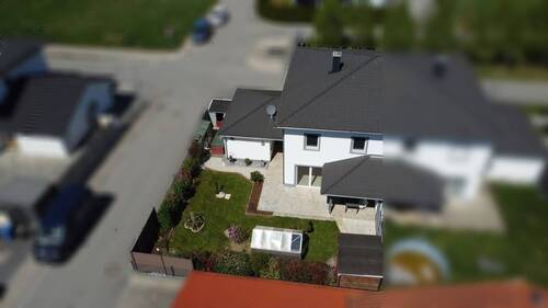 Garten Südansicht - 4 Zimmer Doppelhaushälfte zum Kaufen in Pocking