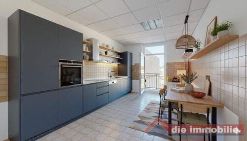 KI - möblierte Küche - 2 Zimmer Etagenwohnung in Magdeburg / Stadtfeld Ost