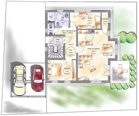 Expose EG.jpg - 3 Zimmer Etagenwohnung in Reutlingen