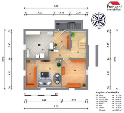 Aufteilung Kellergeschoss - 