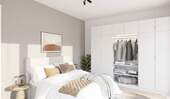Helles und komfortables Schlafzimmer - Barrierefreies Wohnen mit Loggia und Gartenanteil