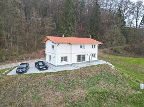 Hausansicht - Gars am Inn: Modernes Einfamilienhaus in idyllischer Alleinlage - Großes Gartengestaltungspotential