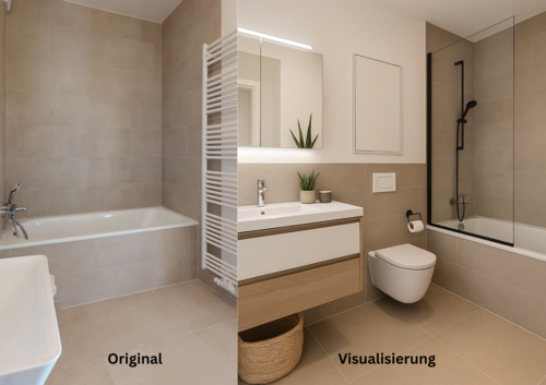 Badezimmer - 4 Zimmer Etagenwohnung in München