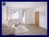 Wohnen, Möblierungsvorschlag KI - Helle 2 Zimmer mit Balkon, moderne Ausstattung, Bad mit Dusche, guter Schnitt, separate Küche