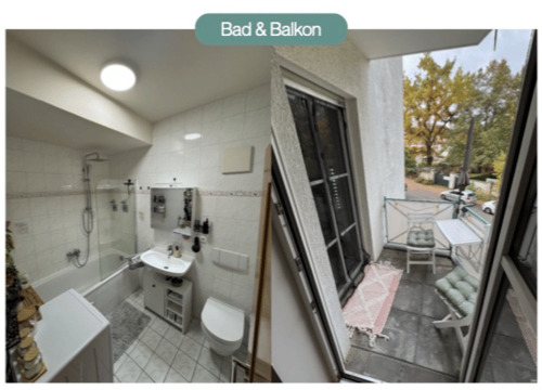 Badezimmer & Balkon - 