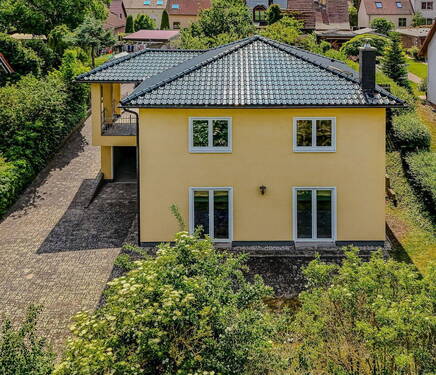 Blick aus dem Garten - Einfamilienhaus mit 143,30 m² in Schwielowsee zum Kaufen