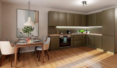 Offene Wohnküche - Etagenwohnung mit 79,00 m&sup2; in Düsseldorf zum Kaufen