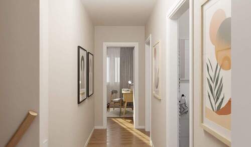 Heller und freundlicher Flur im Obergeschoss - 