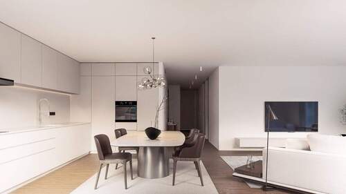 Visualisierung Küche und Essbereich - Etagenwohnung mit 107,50 m&sup2; in Bad Vilbel zum Kaufen