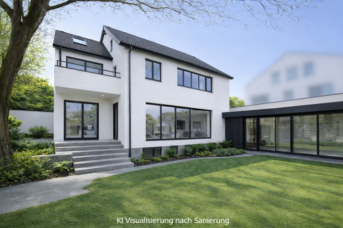 unverbindlicher Sanierungsvorschlag KI visualisiert - 7 Zimmer Mehrfamilienhaus, Wohnhaus in Stuttgart