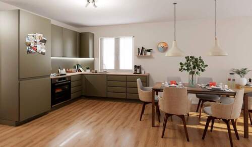 Küche und Essbereich - 4 Zimmer Doppelhaushälfte zum Kaufen in Großpösna