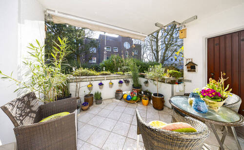 Ansicht Loggia - Etagenwohnung mit 82,00 m&sup2; in Meerbusch / Büderich zum Kaufen