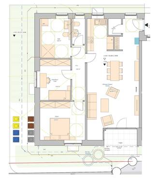 Grundriss Wohnung 3 - Neubau! Erdgeschoss-Wohnung mit Terrasse, Garten, Tiefgarage und Aufzug in Rhade_A2523