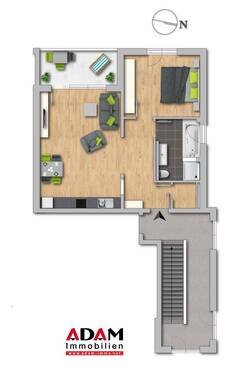 Obergeschoss Whg. 3, 66m².jpg - Etagenwohnung in Kehl