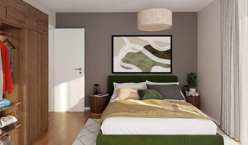 Schlafzimmer - 2 Zimmer Etagenwohnung zum Kaufen in Aachen