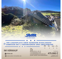Ihr Logenplatz über Kandern-Riedlingen: Anwesen mit drei Wohnungen, Garten und Umschwung