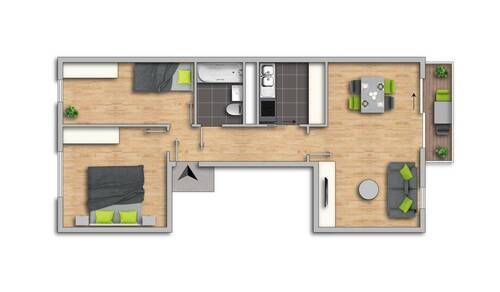 3-Zi. li WE-tür gg. Bad Platte.jpg - 3 Zimmer Etagenwohnung zur Miete in Eisenach