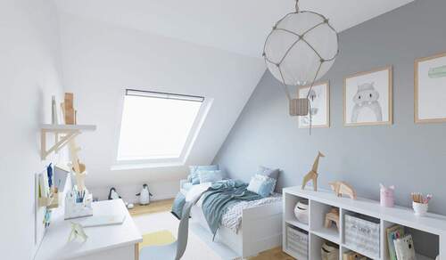 Ein helles, freundliches Kinderzimmer - 