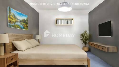 Schlafzimmer 1-Musterfoto (virtuelle Inszenierung)4 - 