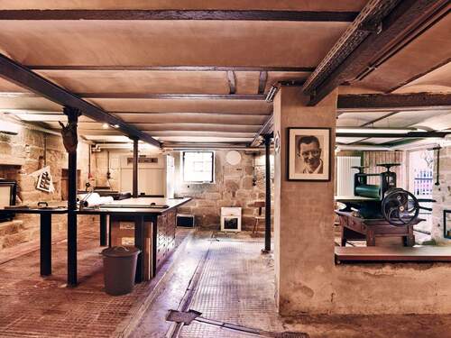 Tiefparterre, historische Druckerei - 