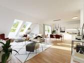 Visualisierung Wohnen B7.jpg - Etagenwohnung mit 85,80 m² in Erlangen zum Kaufen