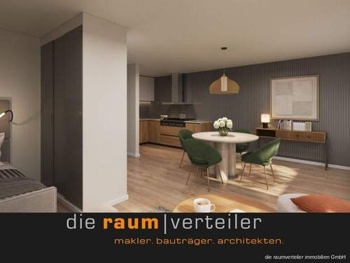 B2 TH.GEORG4.OG.MITTE.1 - Neubau 1-Zimmer Appartement in modernem 7 Familienhaus, gute Lage von Bruckmühl