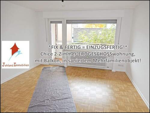  EINZUGSFERTIG!* Chice 2-Zimmer-ERDGESCHOSSwohnung, mit Balkon, in saniertem Mehrfamilienobjekt!